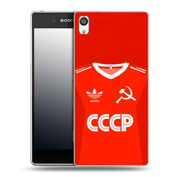 Пластиковый чехол на Sony Xperia E5 с принтом Флаг Герб СССР