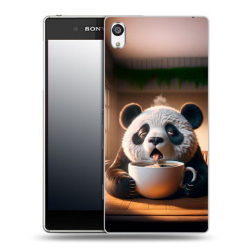 Пластиковый чехол на Sony Xperia E5 с принтом смешная панда