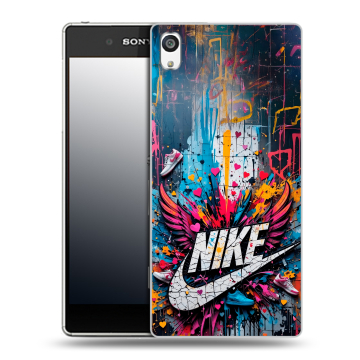 Пластиковый чехол на Sony Xperia E5 с принтом Nike Найк