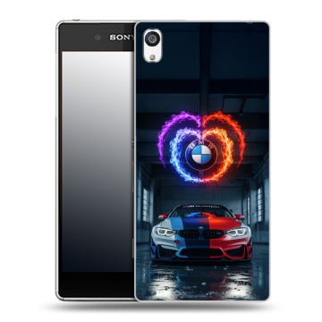 Пластиковый чехол на Sony Xperia E5 с принтом BMW БМВ