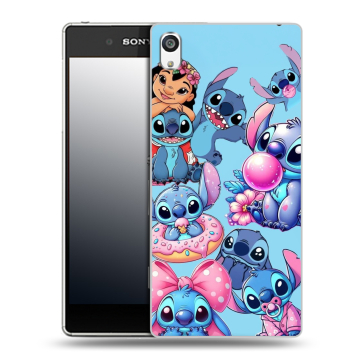 Пластиковый чехол на Sony Xperia E5 с принтом Лило и Стич
