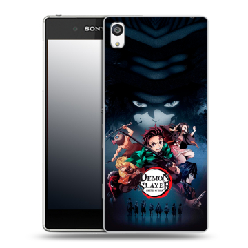 Пластиковый чехол на Sony Xperia E5 с принтом Demon Slayer Клинок рассекающий демонов