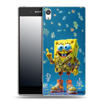 Пластиковый чехол на Sony Xperia E5 с принтом Спанч боб Спанчбоб