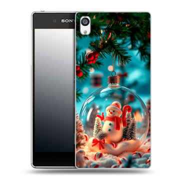 Пластиковый чехол на Sony Xperia E5 с принтом Новый год