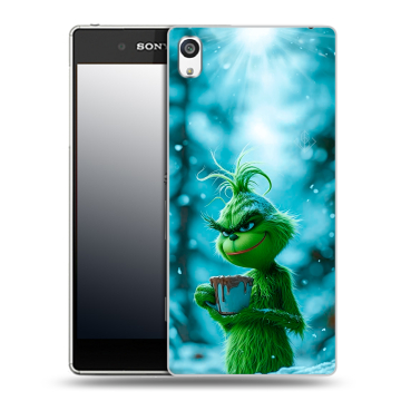 Пластиковый чехол на Sony Xperia E5 с принтом Новый год гринч