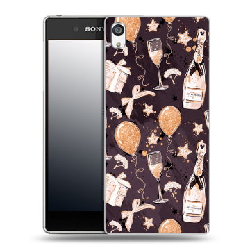 Пластиковый чехол на Sony Xperia E5 с принтом Новый год