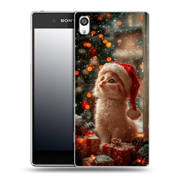 Пластиковый чехол на Sony Xperia E5 с принтом Новый год
