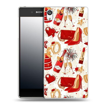Пластиковый чехол на Sony Xperia E5 с принтом Новый год