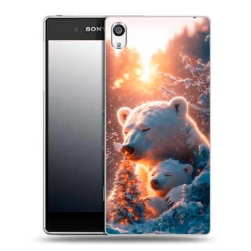 Пластиковый чехол на Sony Xperia E5 с принтом Новый год