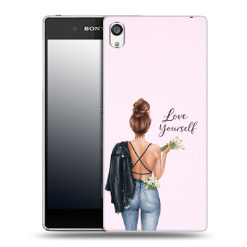 Пластиковый чехол на Sony Xperia E5 с принтом женский