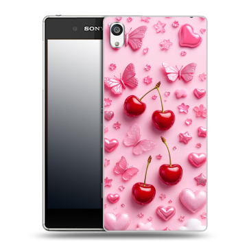 Пластиковый чехол на Sony Xperia E5 с принтом для девочек