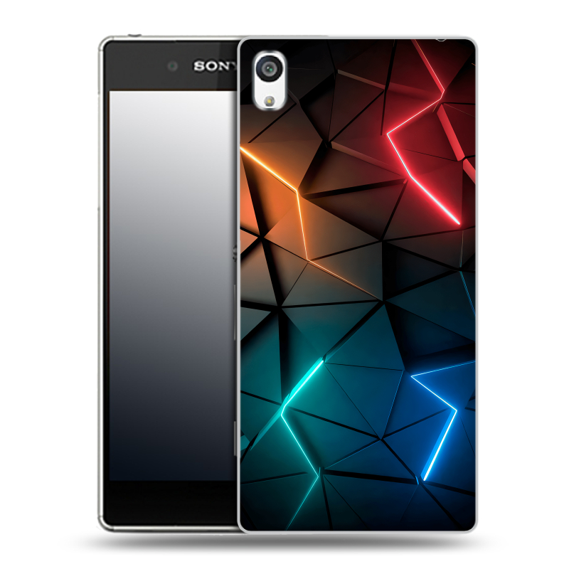 Пластиковый чехол на Sony Xperia E5 с принтом Абстракция неон Пластиковый чехол на Sony Xperia E5 с принтом Абстракция неон