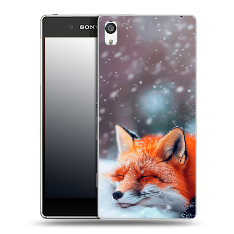 Пластиковый чехол на Sony Xperia E5 с принтом лиса Пластиковый чехол на Sony Xperia E5 с принтом лиса