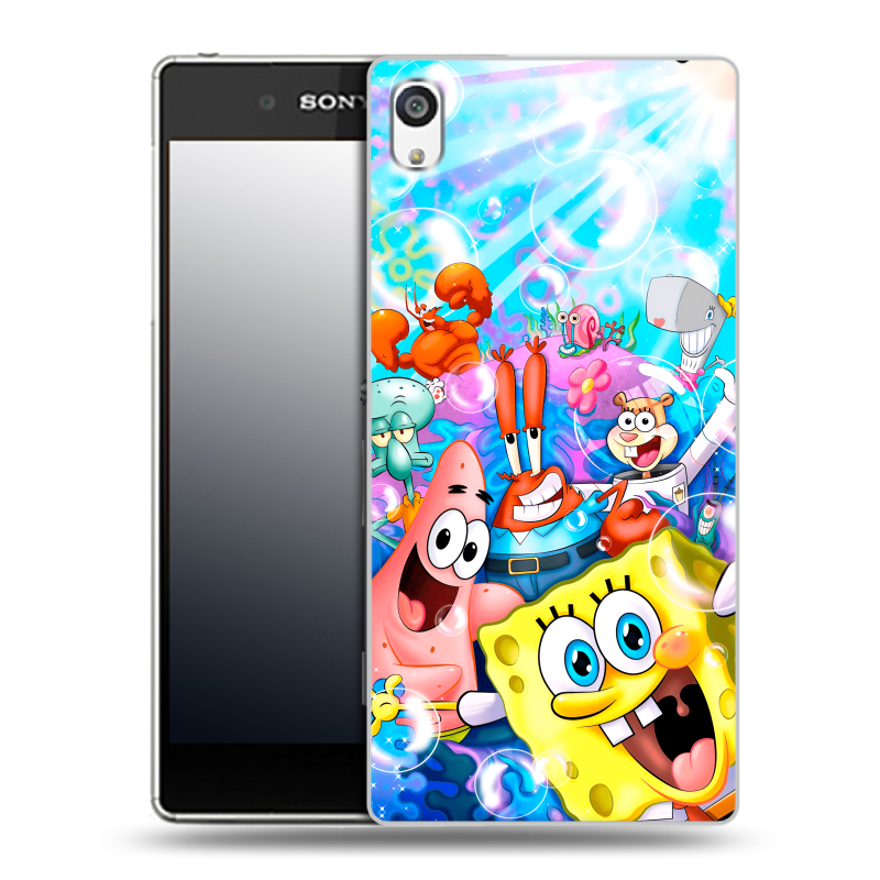 Пластиковый чехол на Sony Xperia E5 с принтом спанчбоб спанч боб Пластиковый чехол на Sony Xperia E5 с принтом спанчбоб спанч боб