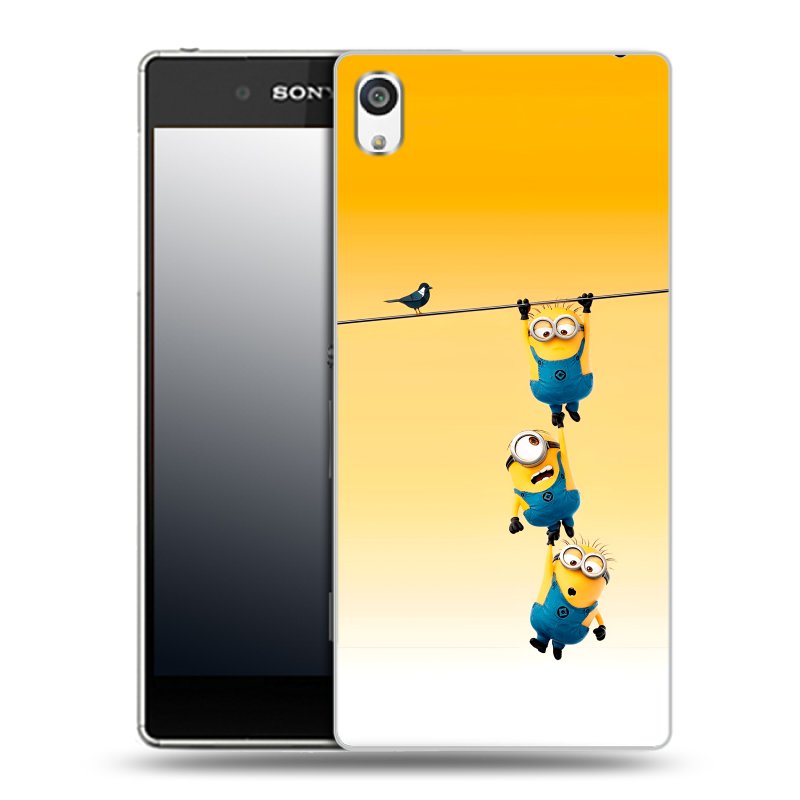 Пластиковый чехол на Sony Xperia E5 с принтом Миньоны Пластиковый чехол на Sony Xperia E5 с принтом Миньоны