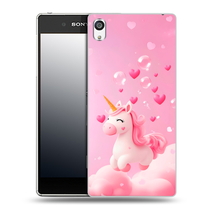 Пластиковый чехол на Sony Xperia E5 с принтом Единорог Пластиковый чехол на Sony Xperia E5 с принтом Единорог