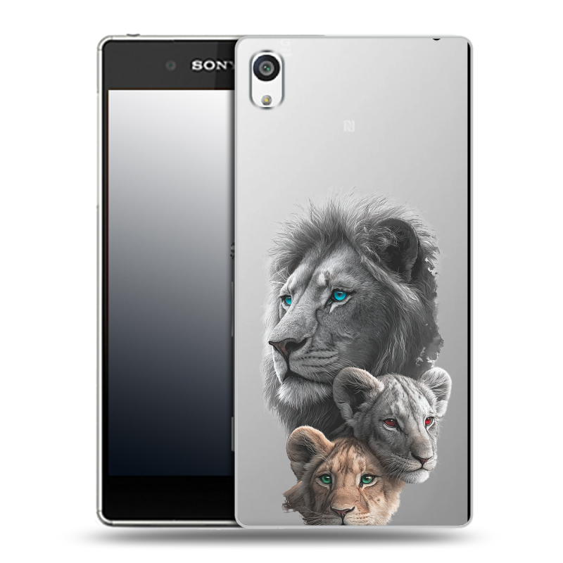 Пластиковый чехол на Sony Xperia E5 с принтом Львы Пластиковый чехол на Sony Xperia E5 с принтом Львы