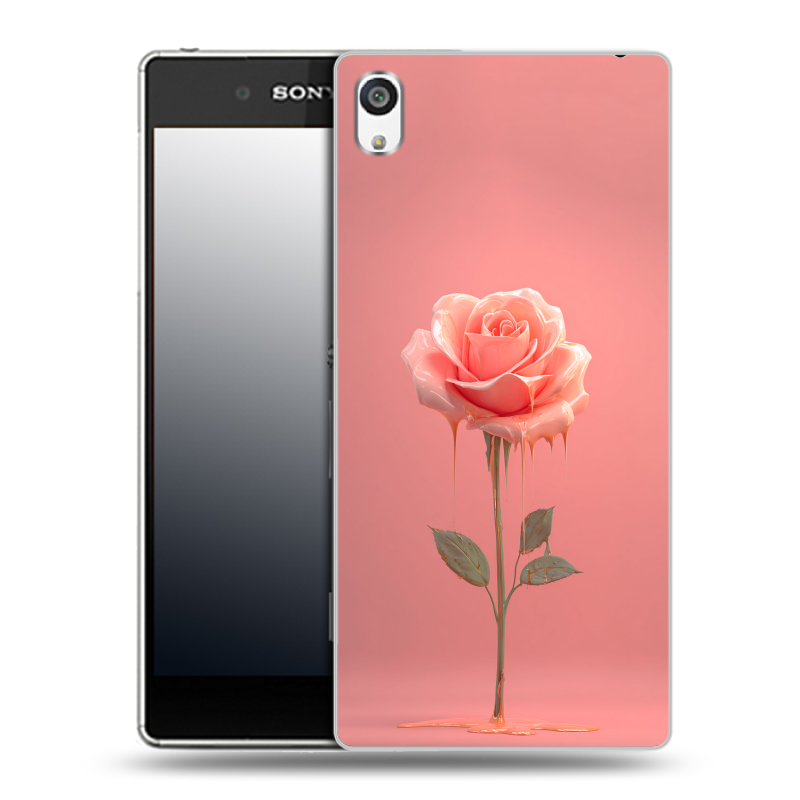 Пластиковый чехол на Sony Xperia E5 с принтом Розовая роза Пластиковый чехол на Sony Xperia E5 с принтом Розовая роза