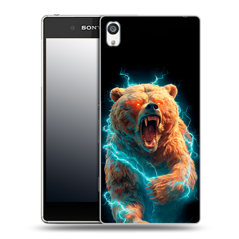 Пластиковый чехол на Sony Xperia E5 с принтом Медведь Пластиковый чехол на Sony Xperia E5 с принтом Медведь