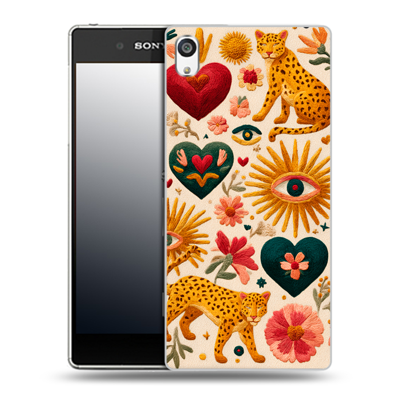 Пластиковый чехол на Sony Xperia E5 с принтом Модный принт Пластиковый чехол на Sony Xperia E5 с принтом Модный принт