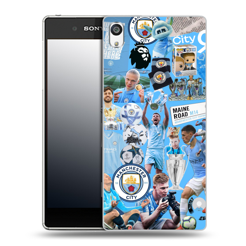 Пластиковый чехол на Sony Xperia E5 с принтом Man City Манчестер Сити Пластиковый чехол на Sony Xperia E5 с принтом Man City Манчестер Сити