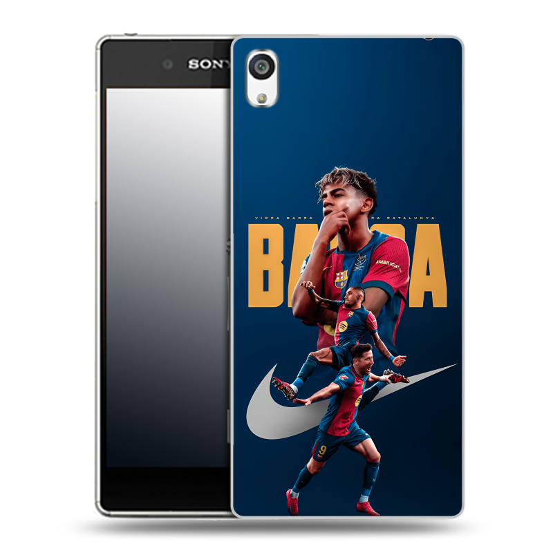 Пластиковый чехол на Sony Xperia E5 с принтом Барселона Barca Yamal Пластиковый чехол на Sony Xperia E5 с принтом Барселона Barca Yamal