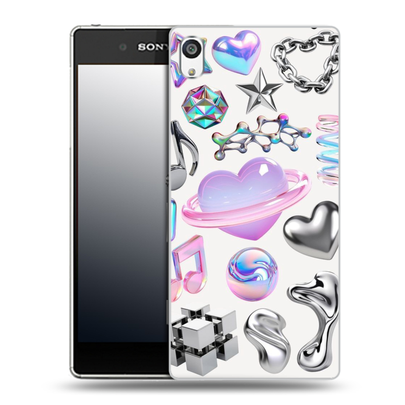 Пластиковый чехол на Sony Xperia E5 с принтом Y2K Пластиковый чехол на Sony Xperia E5 с принтом Y2K