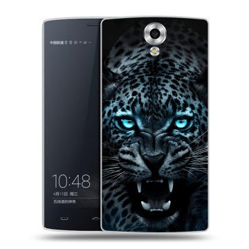 Силиконовый чехол на Homtom HT7 с принтом Темный леопард