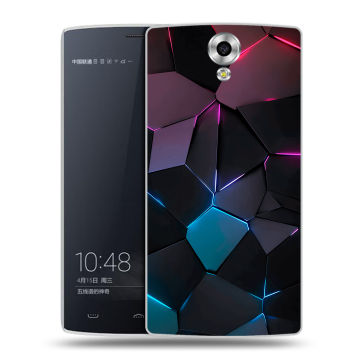 Силиконовый чехол на Homtom HT7 с принтом Геометрия неона