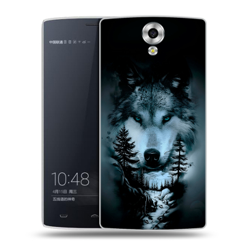 Силиконовый чехол на Homtom HT7 с принтом Лесной волк