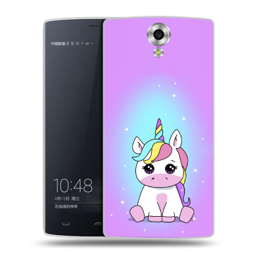 Силиконовый чехол на Homtom HT7 с принтом Единорог