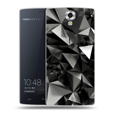 Силиконовый чехол на Homtom HT7 с принтом Черные кристаллы
