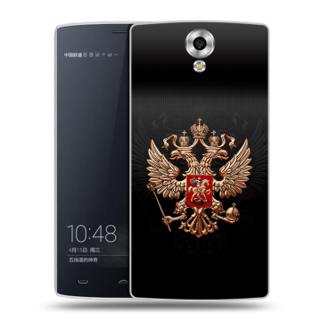 Силиконовый чехол на Homtom HT7 с принтом Герб России