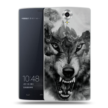 Силиконовый чехол на Homtom HT7 с принтом Волк