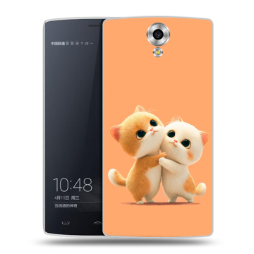 Силиконовый чехол на Homtom HT7 с принтом Милые котики