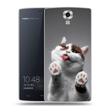 Силиконовый чехол на Homtom HT7 с принтом Коты