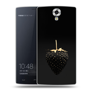 Силиконовый чехол на Homtom HT7 с принтом Черная клубника