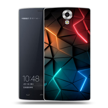 Силиконовый чехол на Homtom HT7 с принтом Абстракция неон