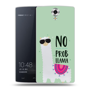 Силиконовый чехол на Homtom HT7 с принтом Лама
