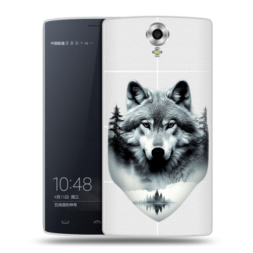 Силиконовый чехол на Homtom HT7 с принтом Волк в лесу Силиконовый чехол на Homtom HT7 с принтом Волк в лесу