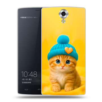 Силиконовый чехол на Homtom HT7 с принтом Котенок в шапке Силиконовый чехол на Homtom HT7 с принтом Котенок в шапке