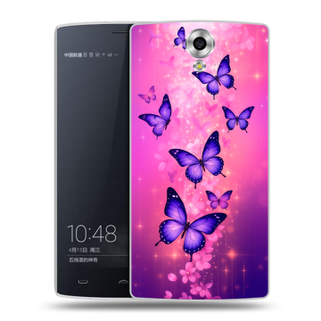 Силиконовый чехол на Homtom HT7 с принтом Бабочки Силиконовый чехол на Homtom HT7 с принтом Бабочки