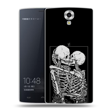 Силиконовый чехол на Homtom HT7 с принтом Поцелуй скелетов Силиконовый чехол на Homtom HT7 с принтом Поцелуй скелетов
