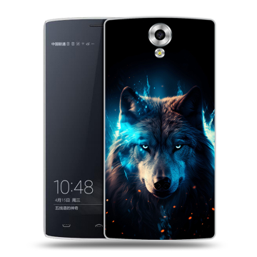 Силиконовый чехол на Homtom HT7 с принтом Волк ночной
