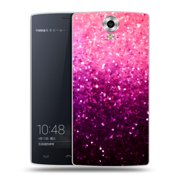 Силиконовый чехол на Homtom HT7 с принтом Блестки