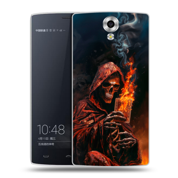 Силиконовый чехол на Homtom HT7 с принтом Скелет и карты Силиконовый чехол на Homtom HT7 с принтом Скелет и карты