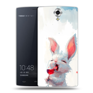 Силиконовый чехол на Homtom HT7 с принтом кролик зайчик Силиконовый чехол на Homtom HT7 с принтом кролик зайчик