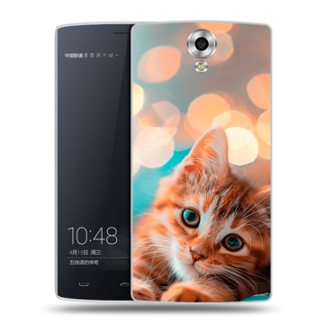 Силиконовый чехол на Homtom HT7 с принтом котик Силиконовый чехол на Homtom HT7 с принтом котик