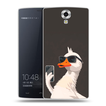 Силиконовый чехол на Homtom HT7 с принтом утка в очках Силиконовый чехол на Homtom HT7 с принтом утка в очках
