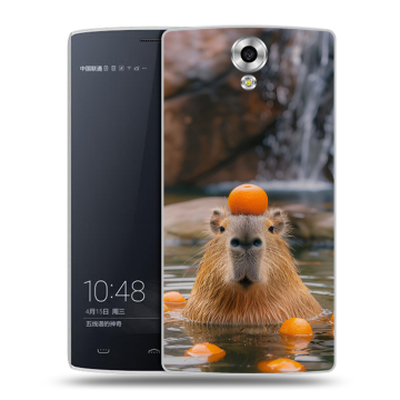 Силиконовый чехол на Homtom HT7 с принтом Капибара с апельсином Силиконовый чехол на Homtom HT7 с принтом Капибара с апельсином